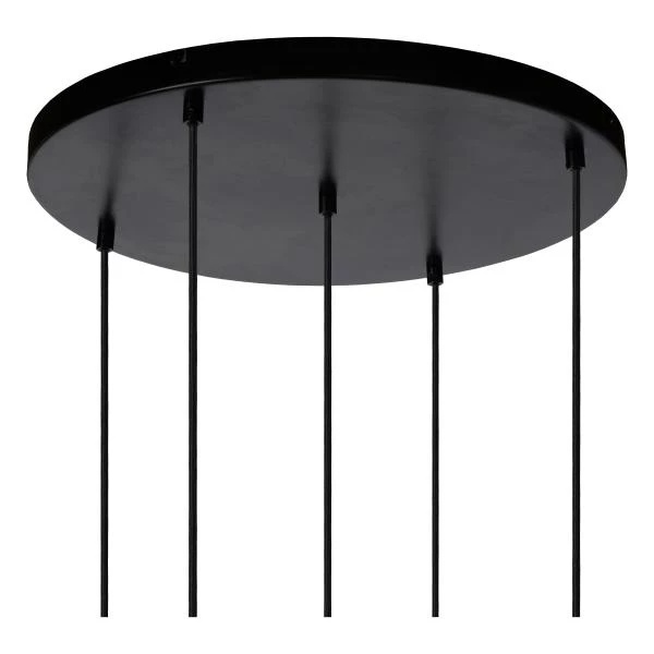 Lucide JOANET - Pendant light - Ø 66 cm - 5xE27 - Smoke Grey - detail 1